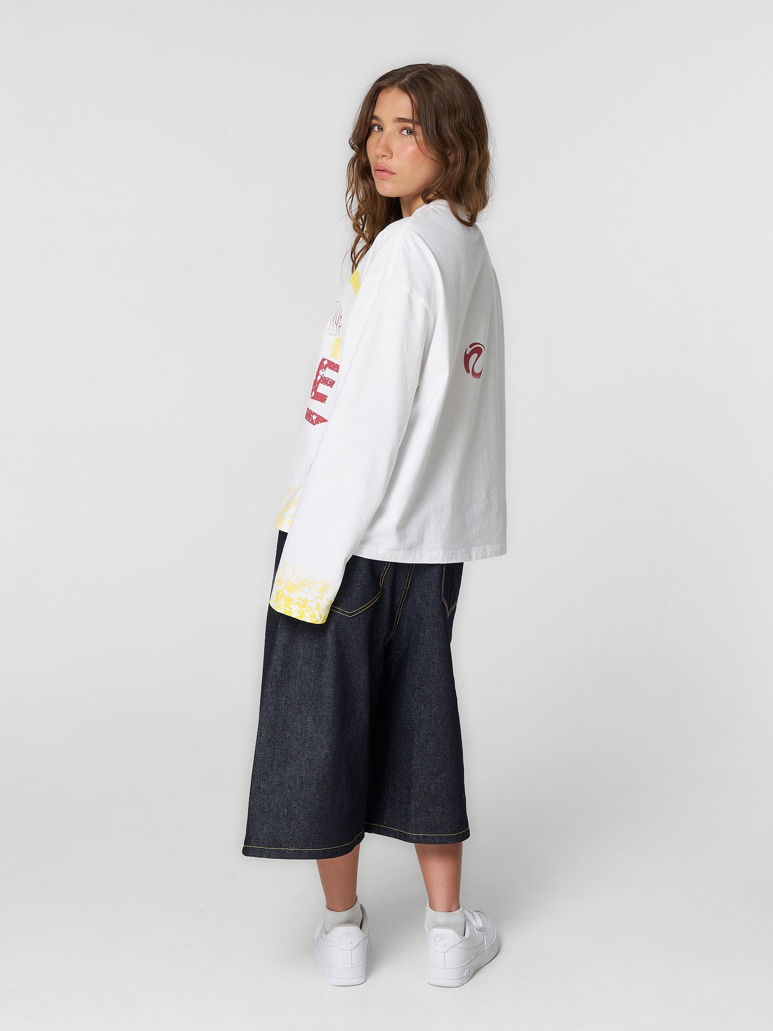 Gradient Long Sleeve White