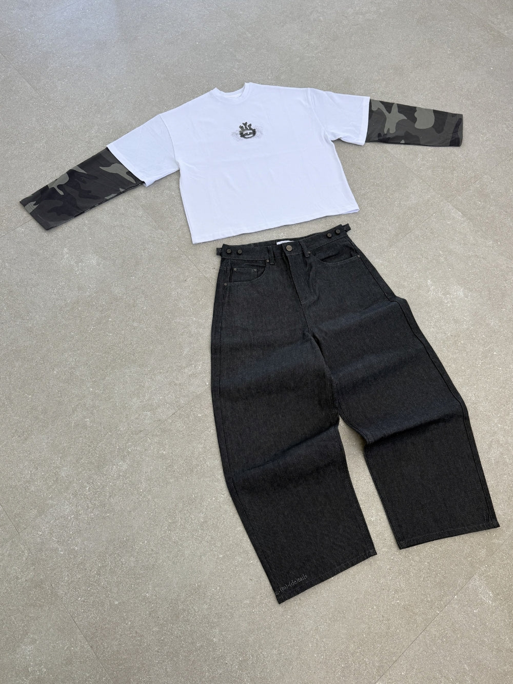 Raw Denim Jeans Grey