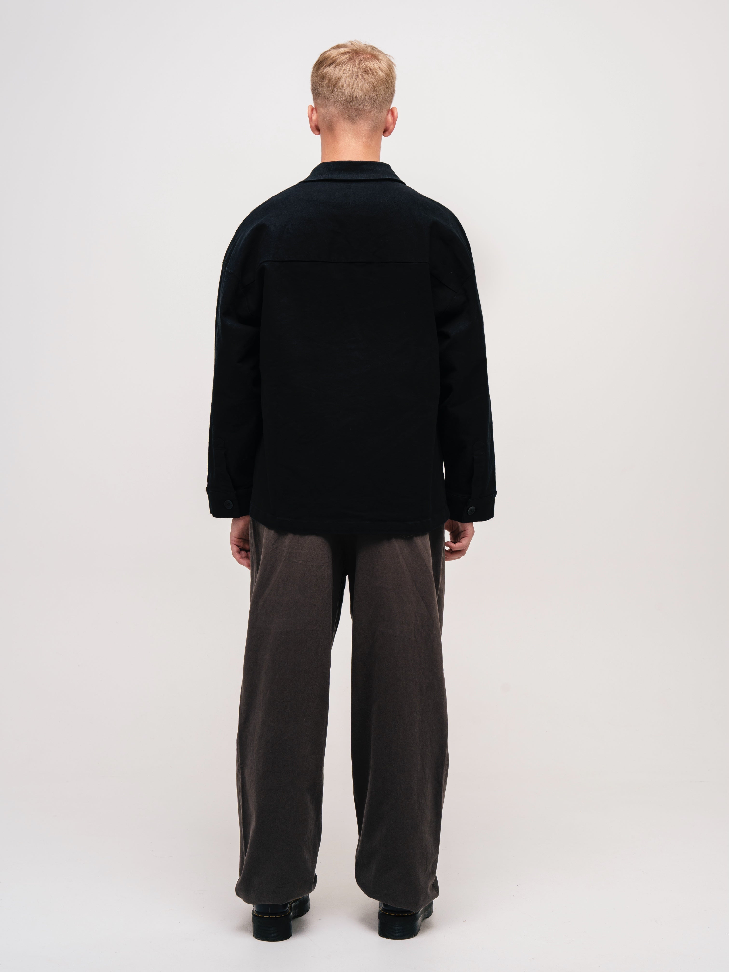 BOXY OVERSHIRT BLACK - ATTODE