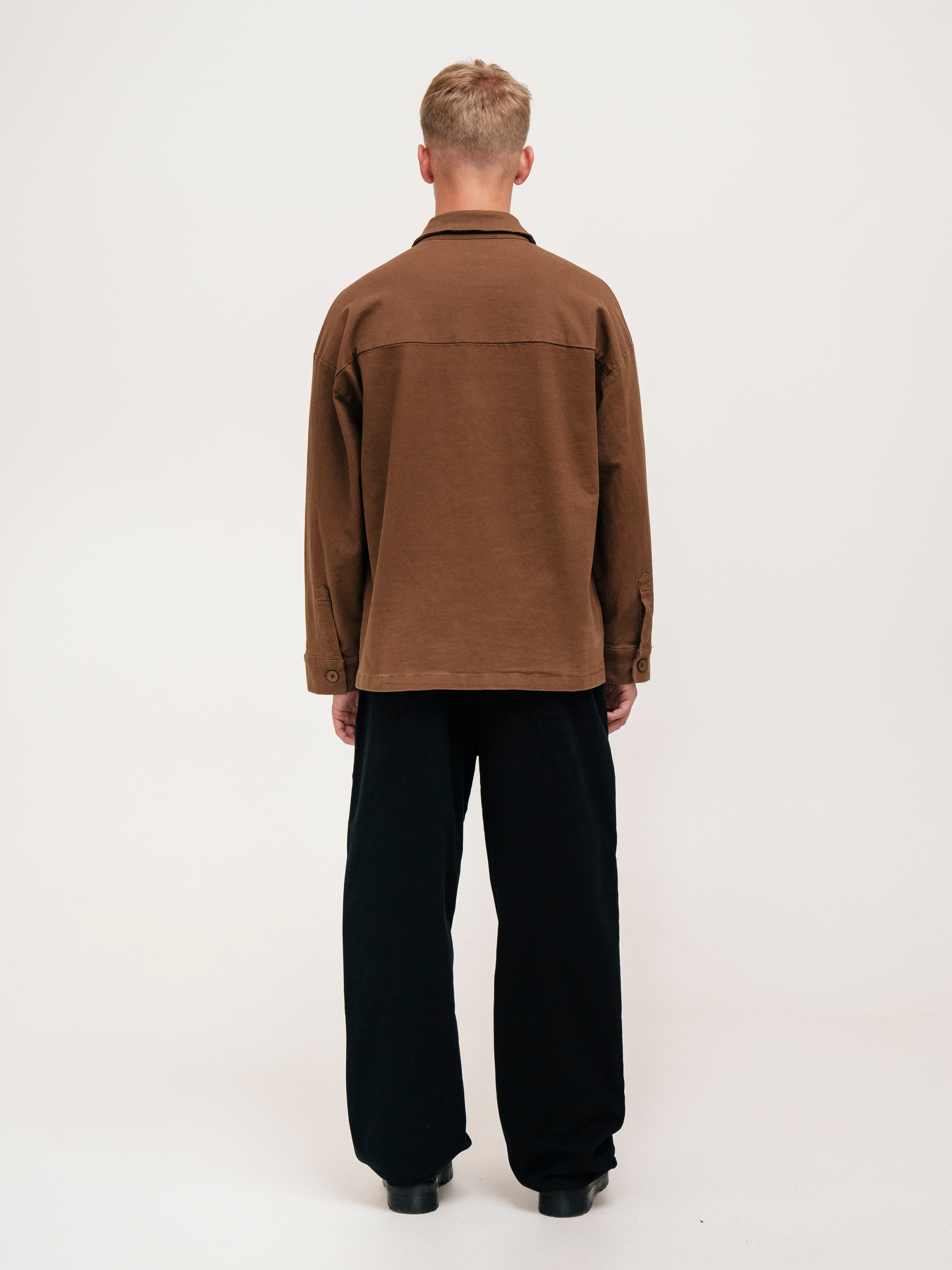 BOXY OVERSHIRT BROWN - ATTODE