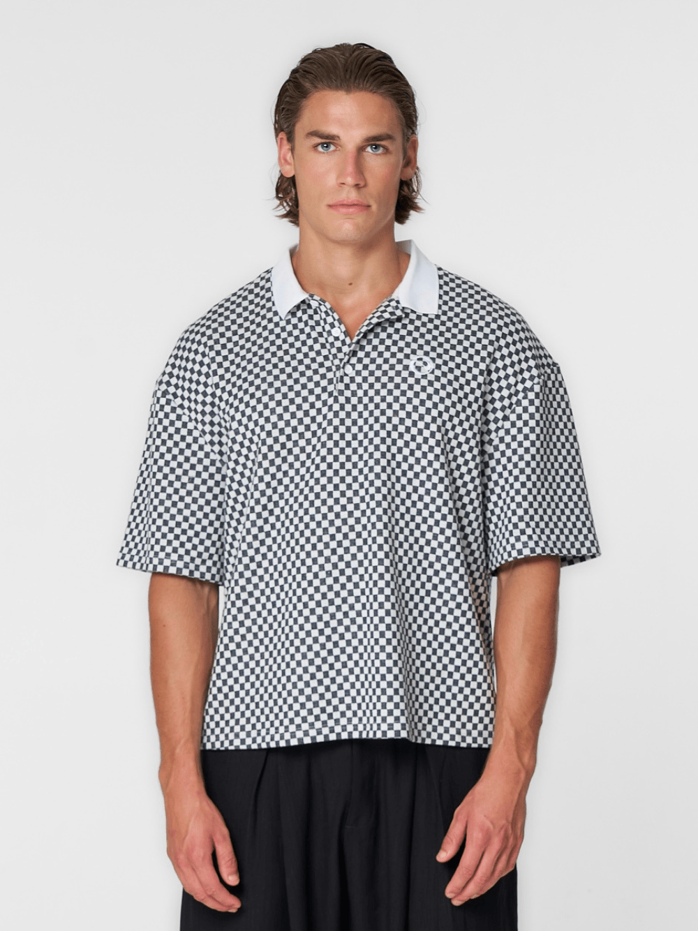 Checkered Polo Black/White - ATTODE