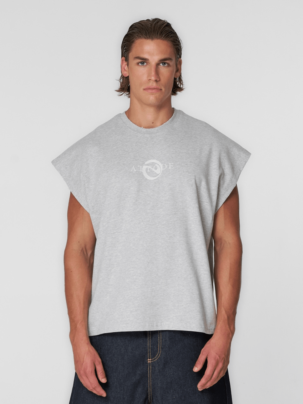Cut Off T-Shirt Grey Marl - ATTODE