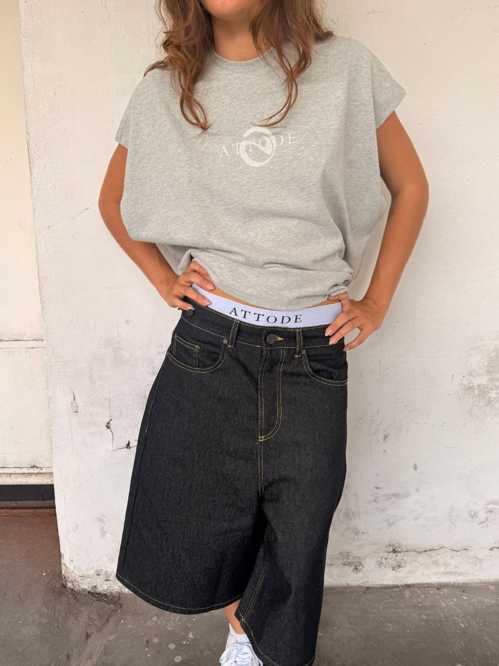 Cut Off T-Shirt Grey Marl - ATTODE