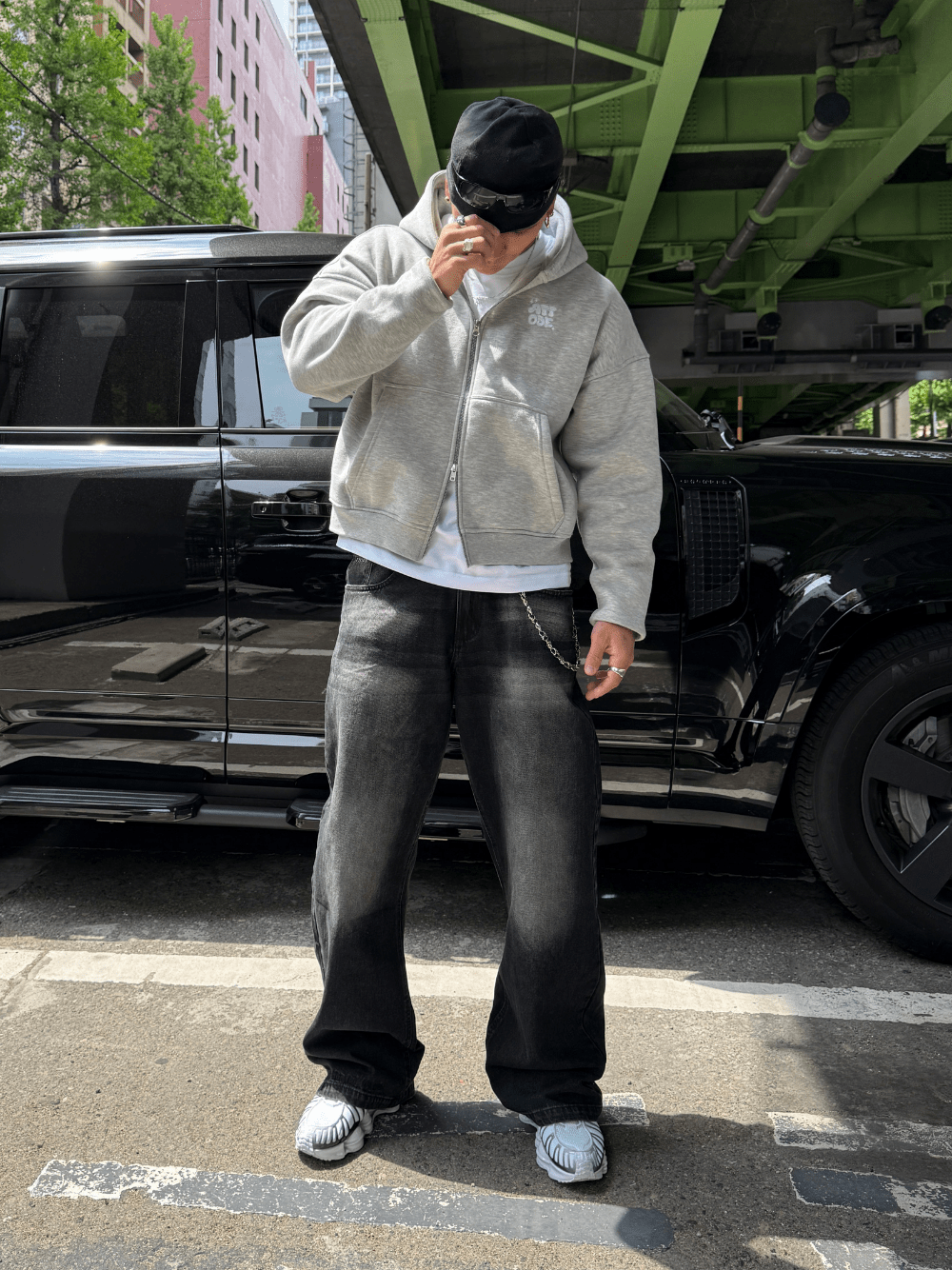 Fluff Zip Hoodie Grey Marl - ATTODE