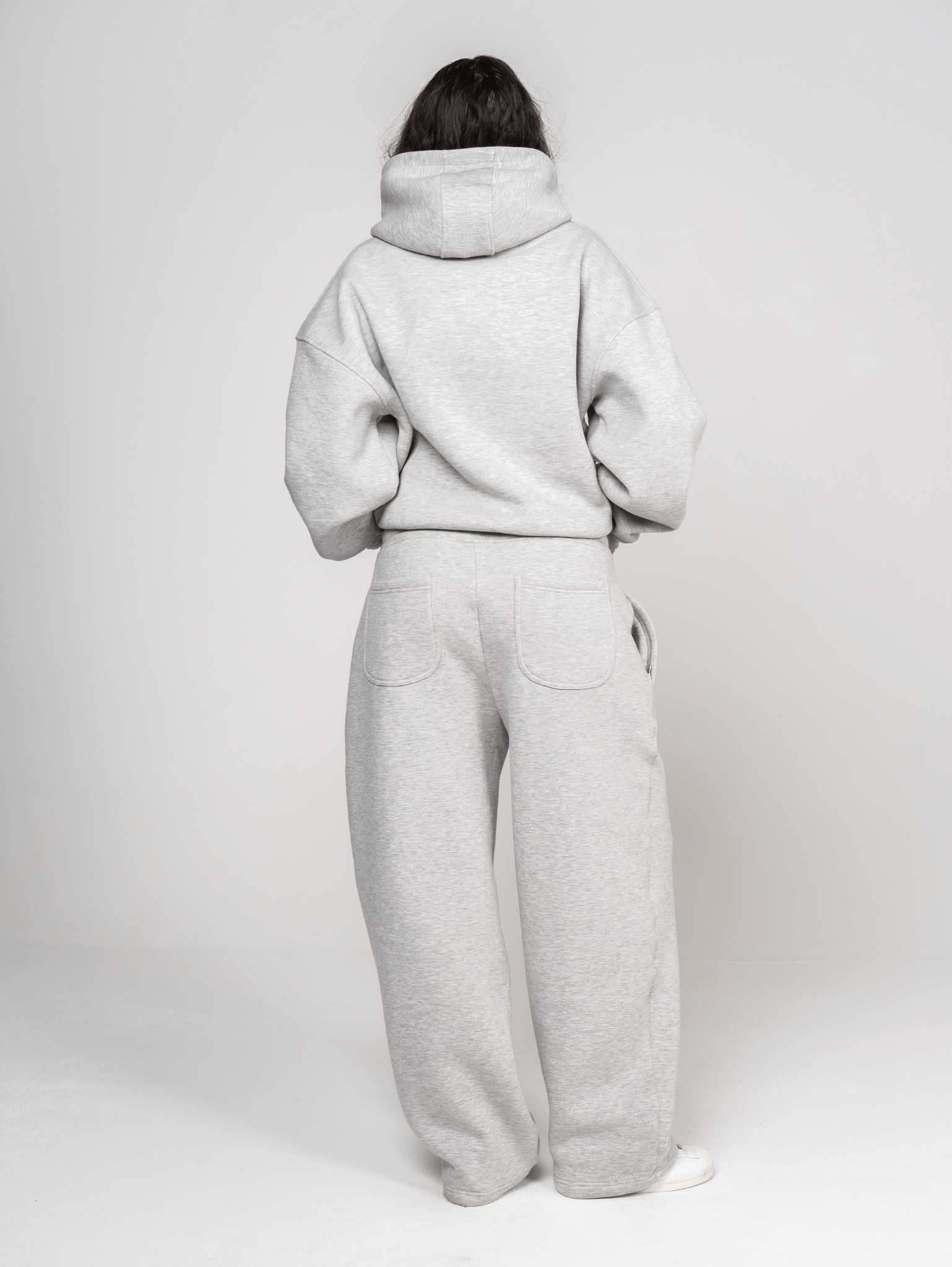 Fluff Zip Hoodie Grey Marl - ATTODE