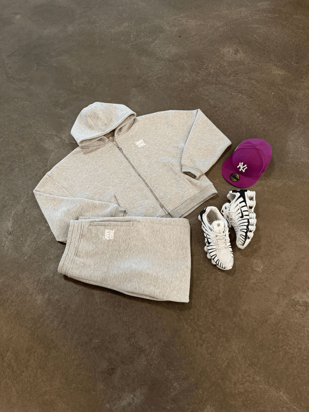 Fluff Zip Hoodie Grey Marl - ATTODE