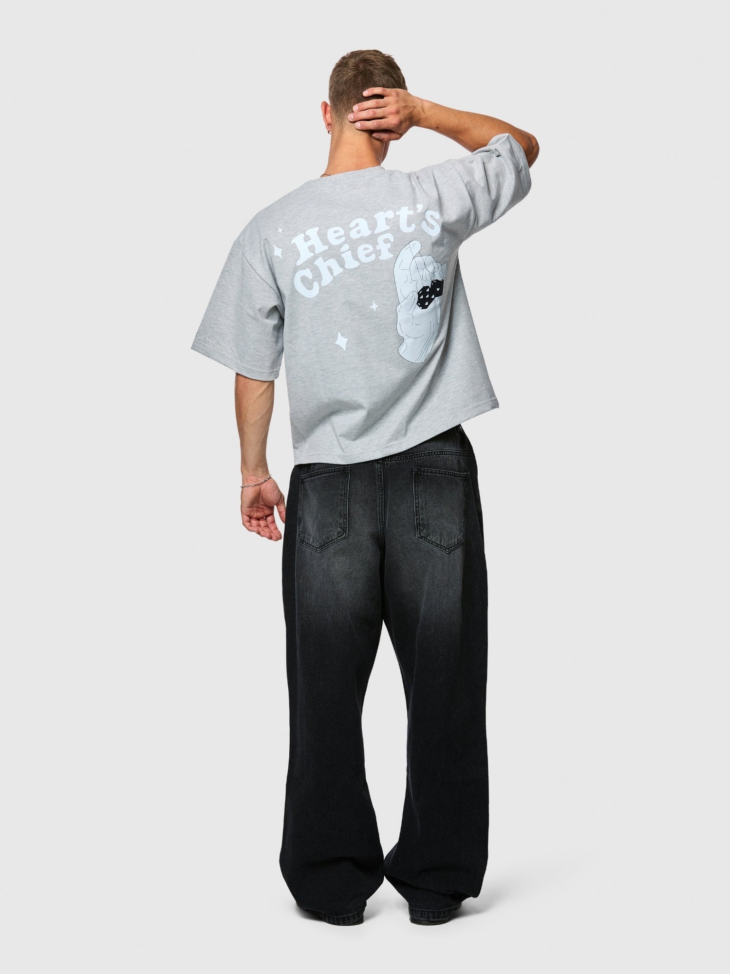 Hearts Chief T-shirt Grey Marl - ATTODE