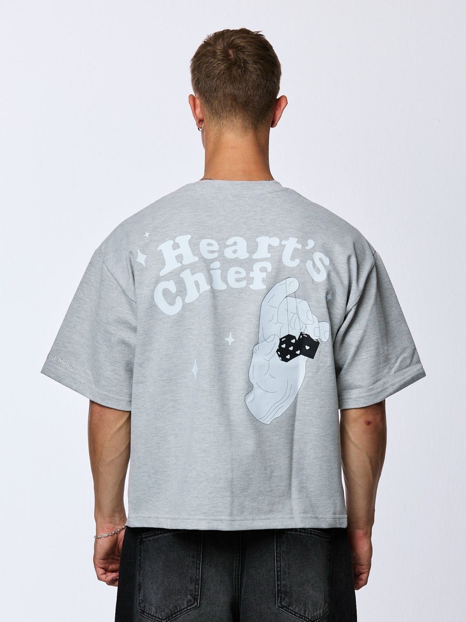 Hearts Chief T-shirt Grey Marl - ATTODE
