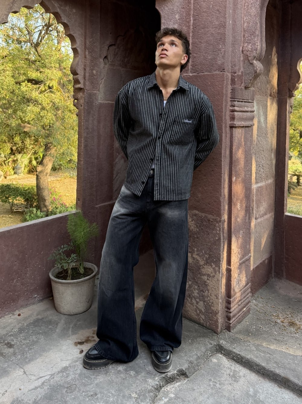 Hickory Denim Shirt Black - ATTODE