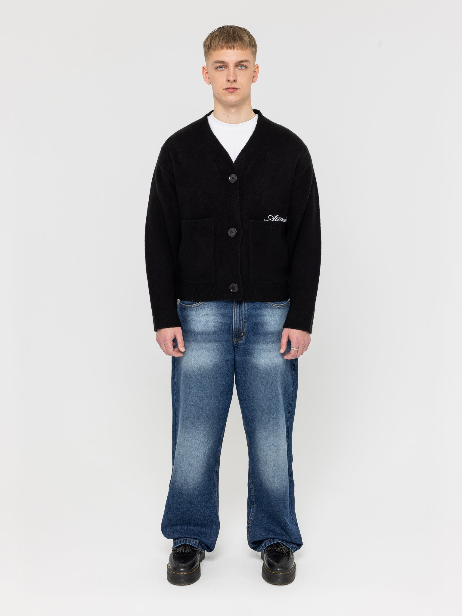 Knitted Cardigan Black - ATTODE