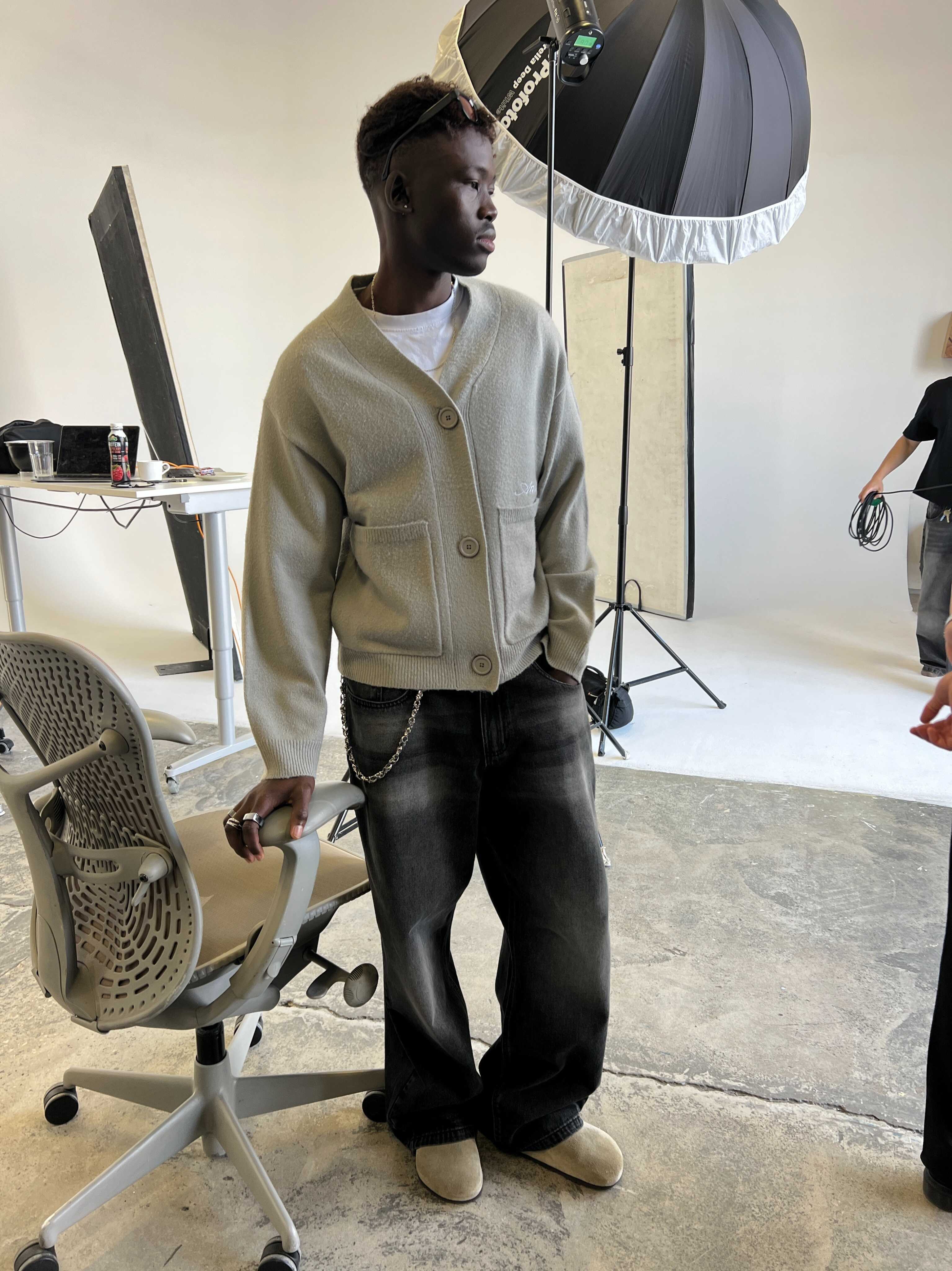 Knitted Cardigan Grey - ATTODE