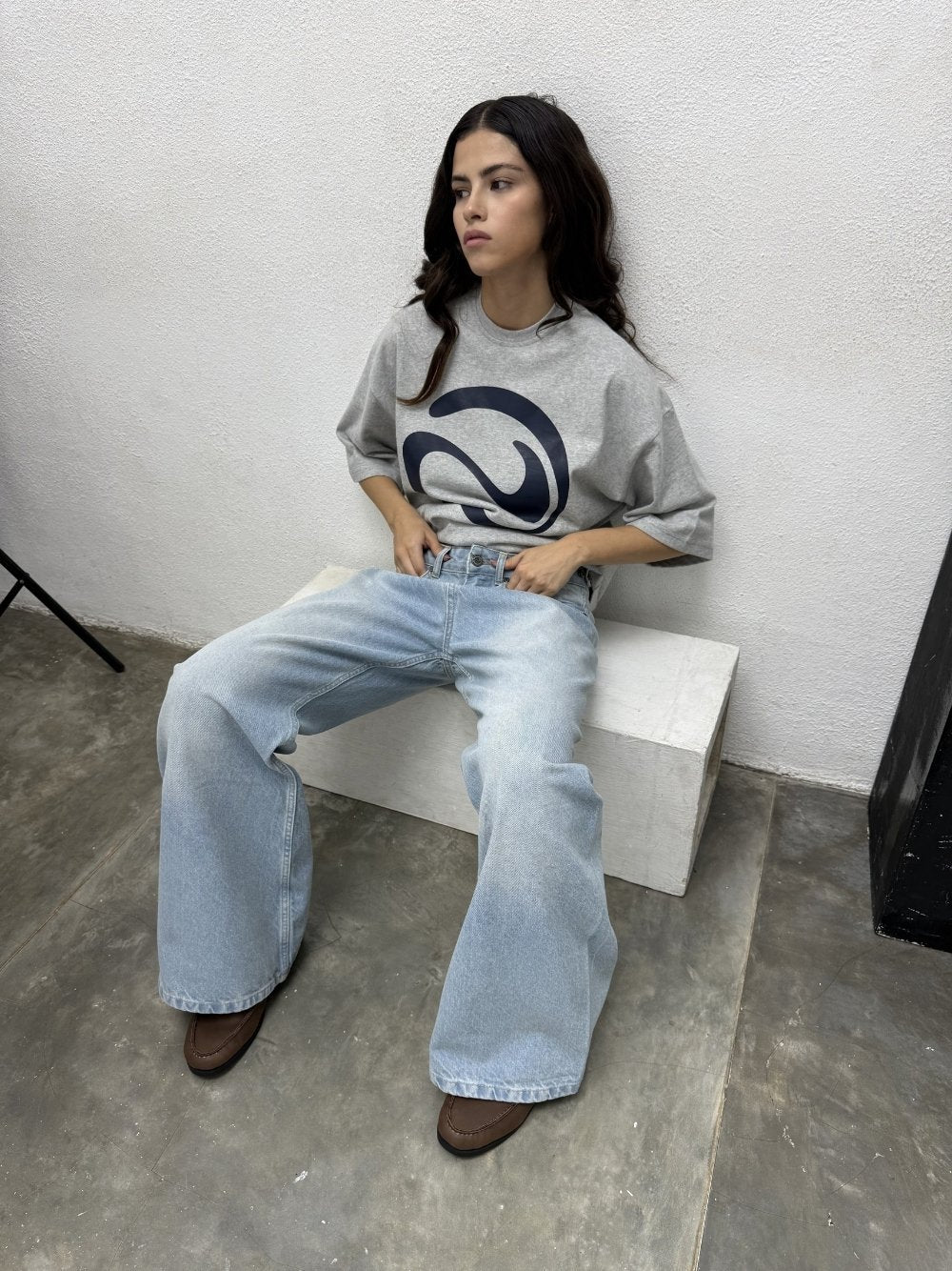 Logo T-shirt Grey Marl - ATTODE