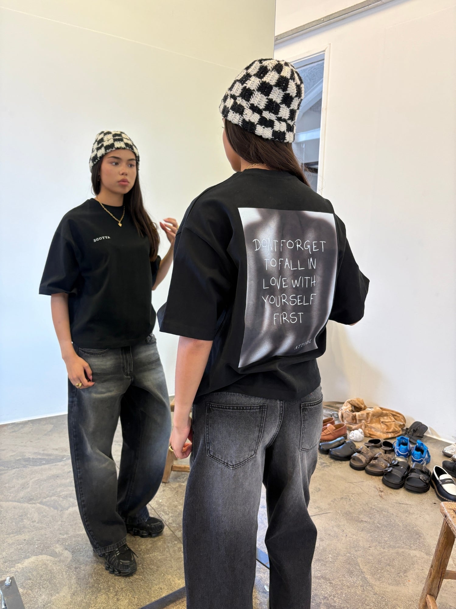 Love Yourself T-shirt Black - ATTODE