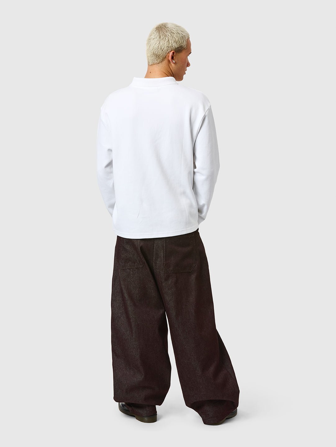 LS Polo Shirt White - ATTODE