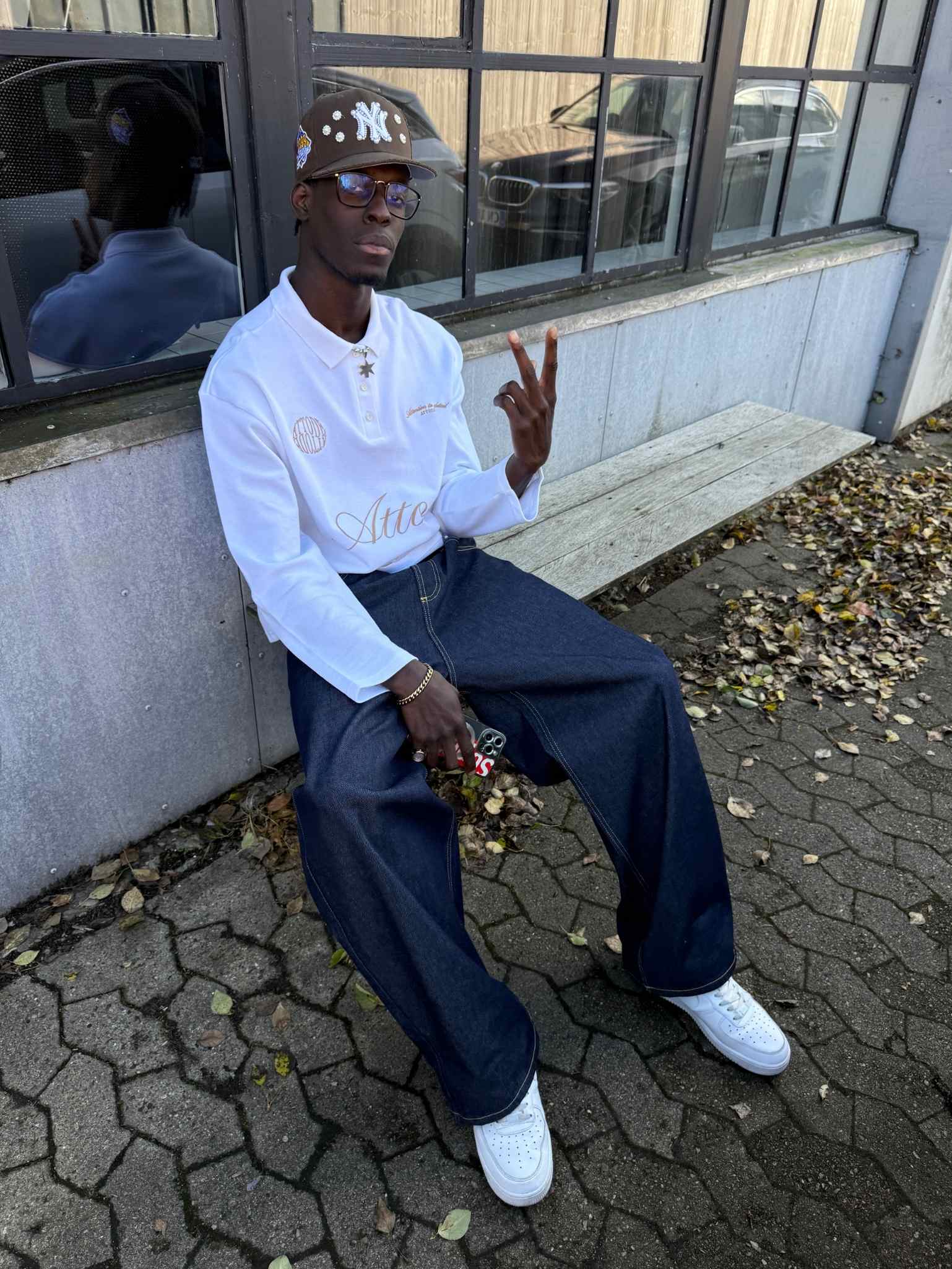 LS Polo Shirt White - ATTODE