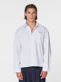 Pinstriped Shirt White/Blue