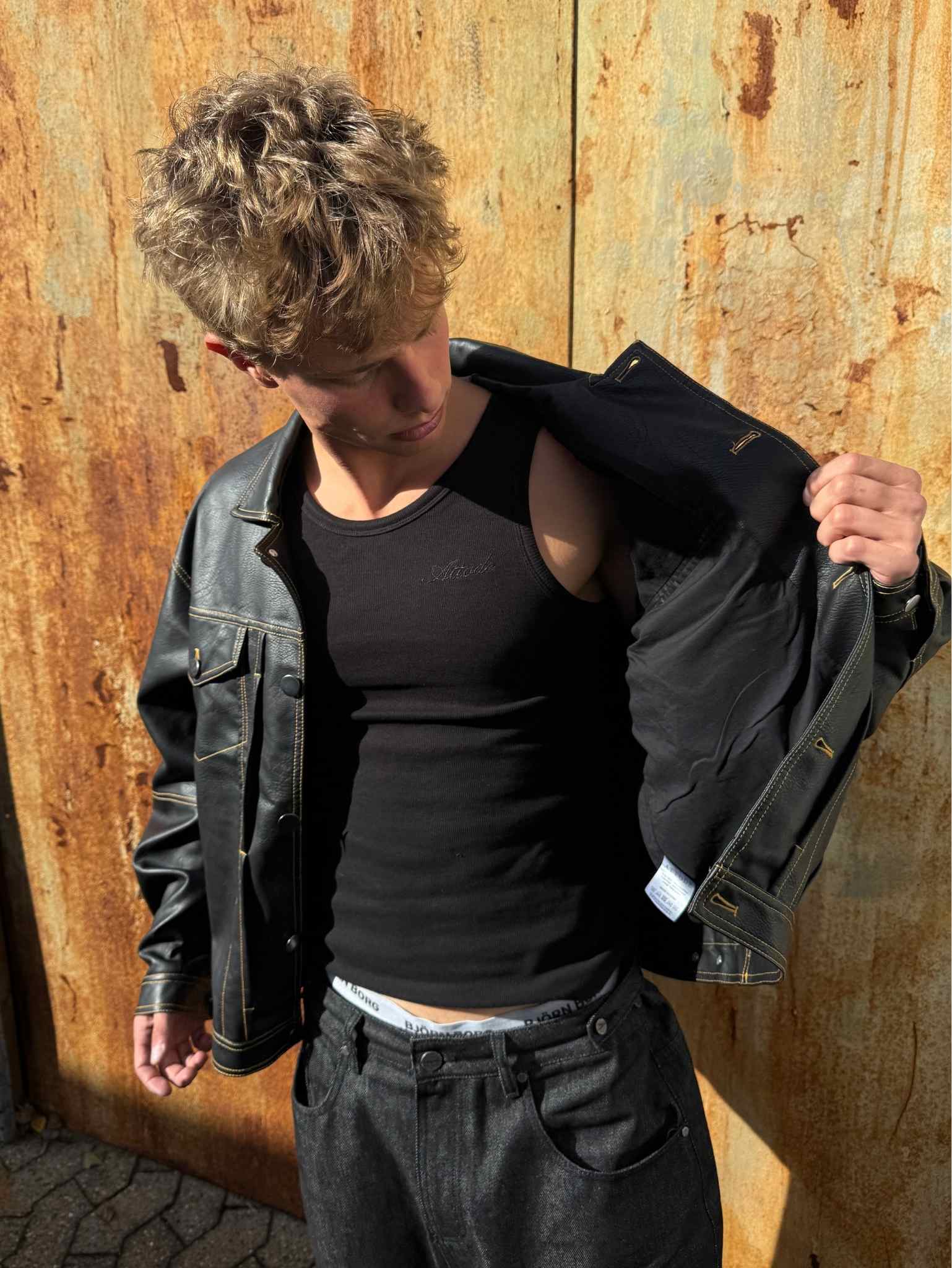 Ribbed Tank Top Black - ATTODE