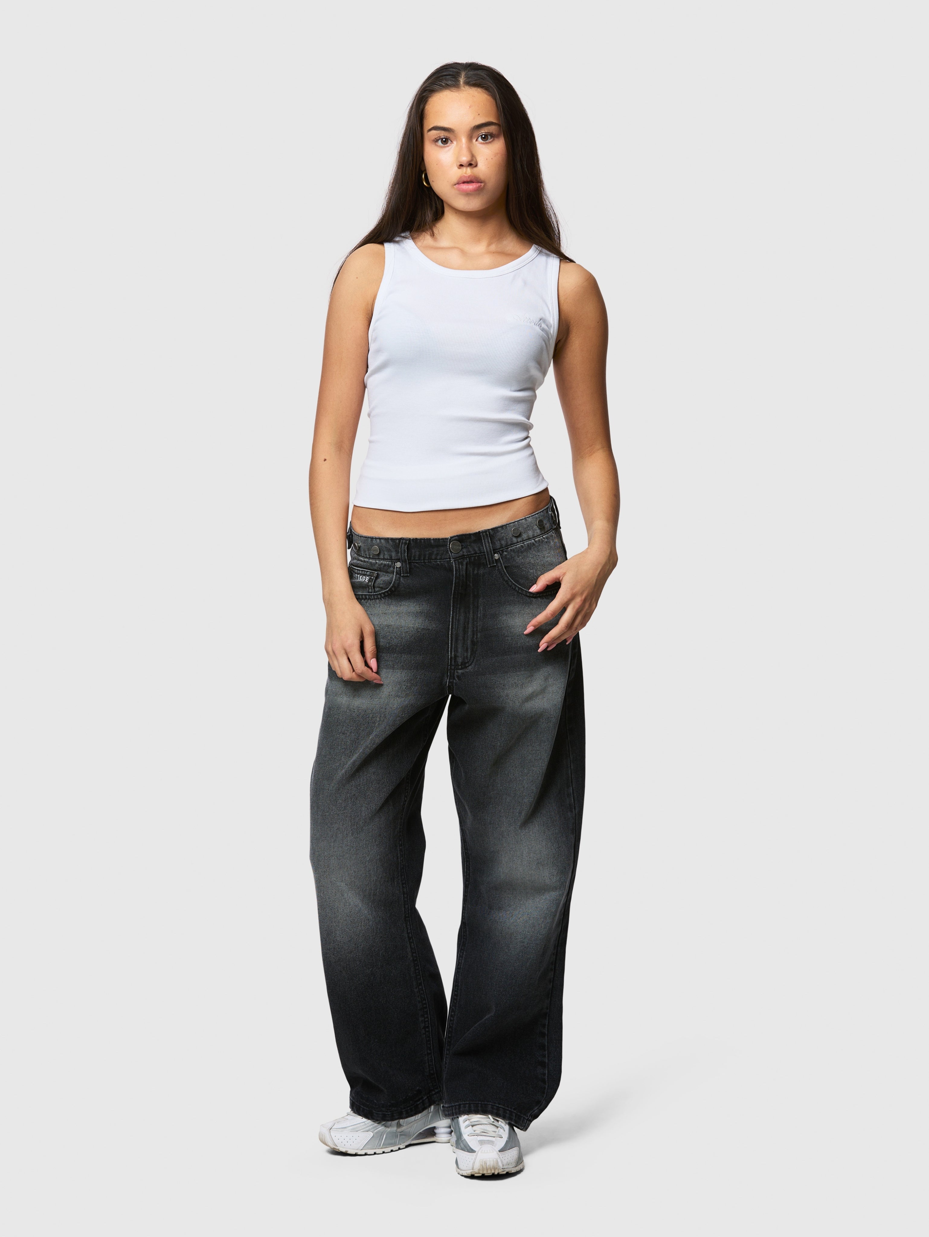 Ribbed Tank Top White - ATTODE