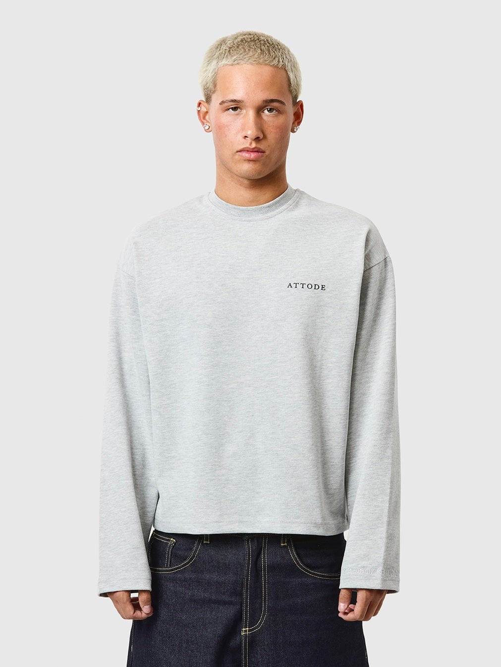 Signature Long Sleeve Grey Marl - ATTODE