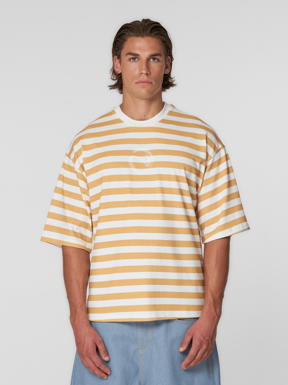 Striped T-Shirt Mustard/Ecru - ATTODE