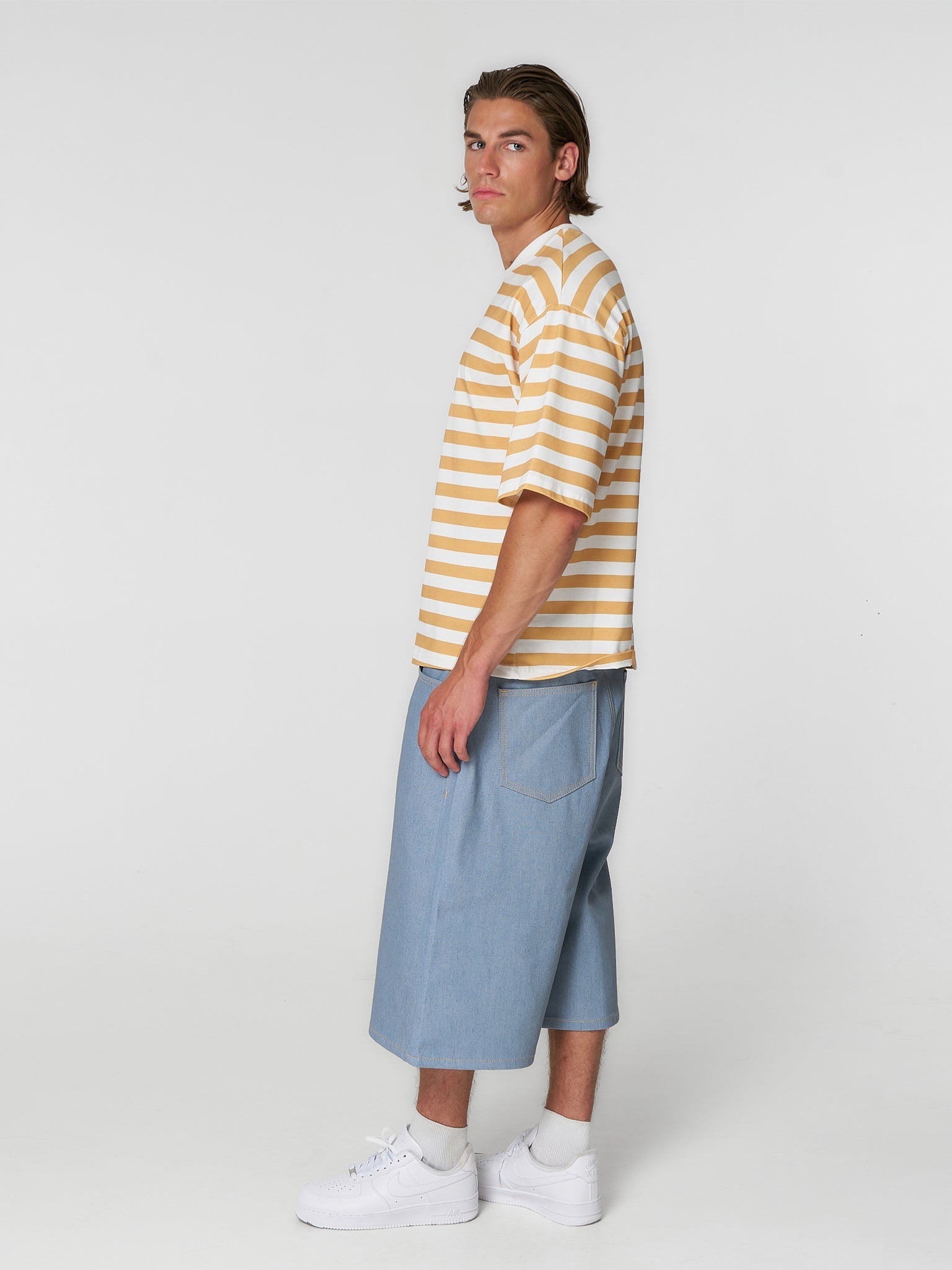 Striped T-Shirt Mustard/Ecru - ATTODE