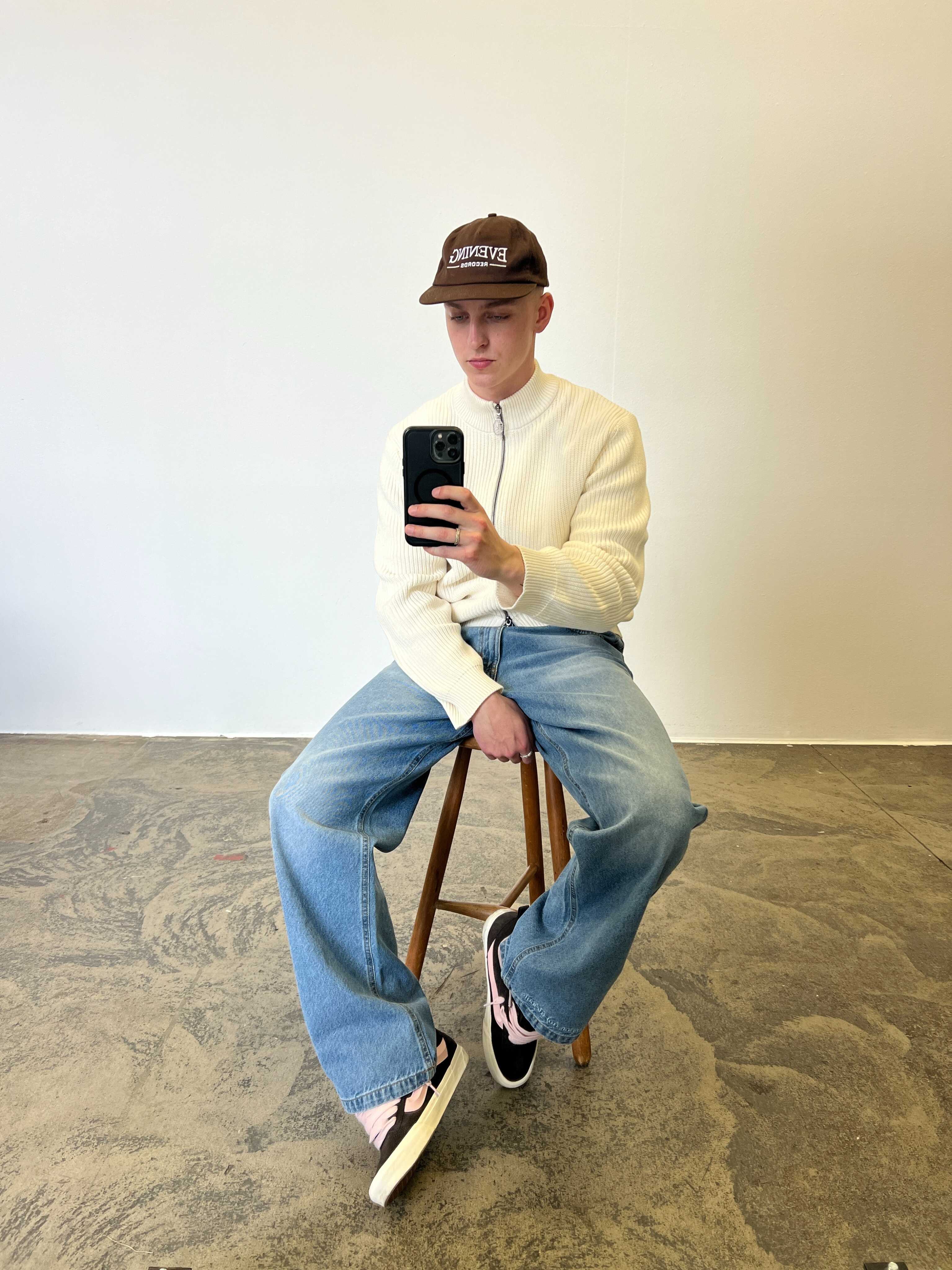 Wide Leg Denim Jeans Light Blue - ATTODE