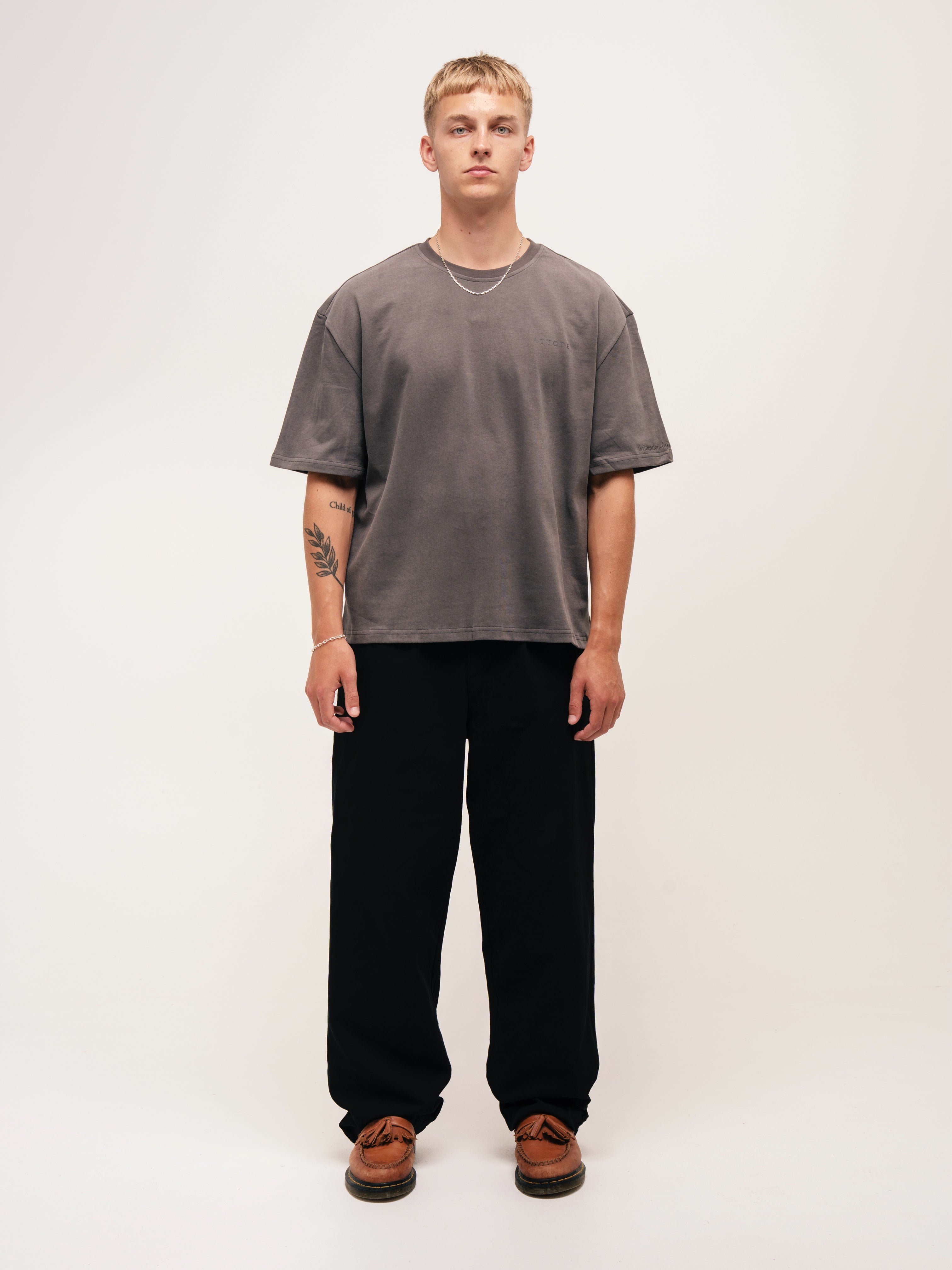WIDE LEG TROUSERS BLACK - ATTODE