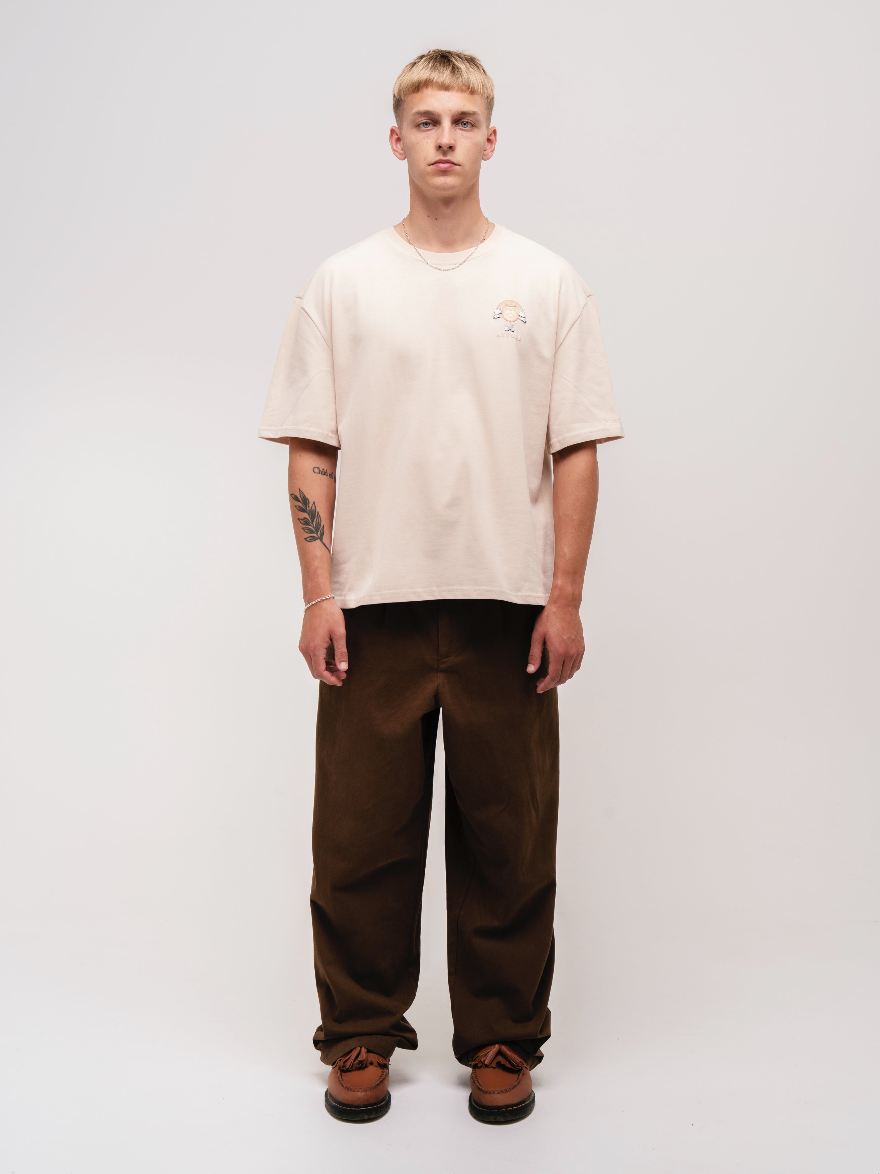 WIDE LEG TROUSERS BROWN - ATTODE