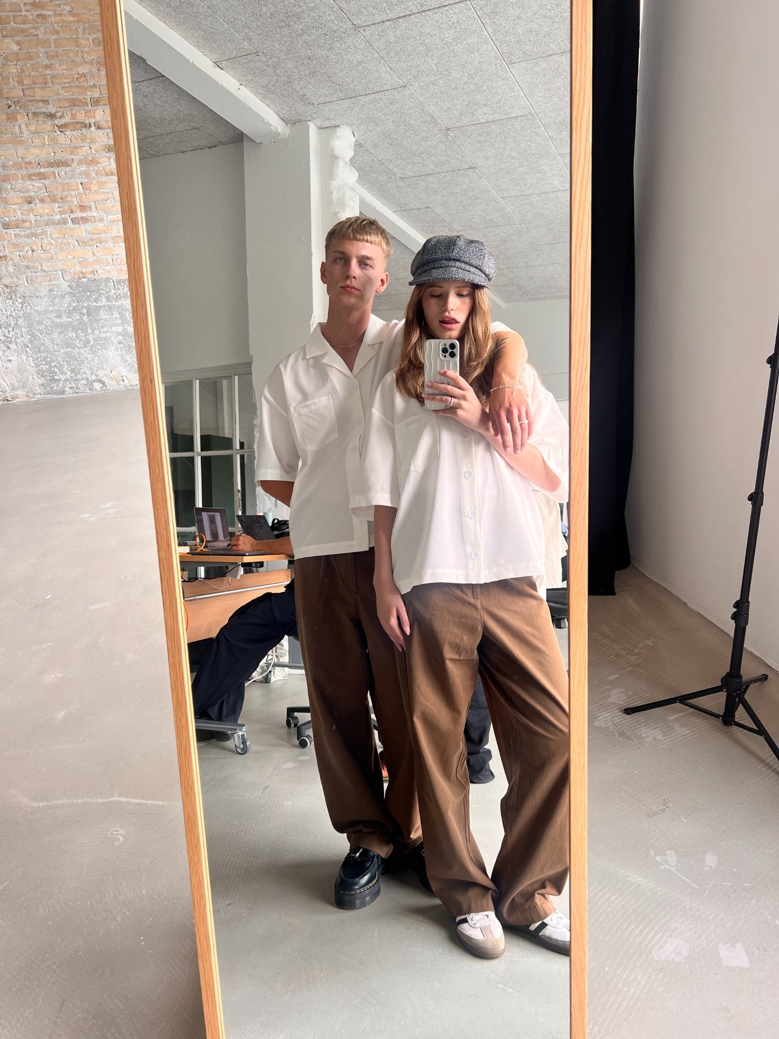 WIDE LEG TROUSERS BROWN - ATTODE