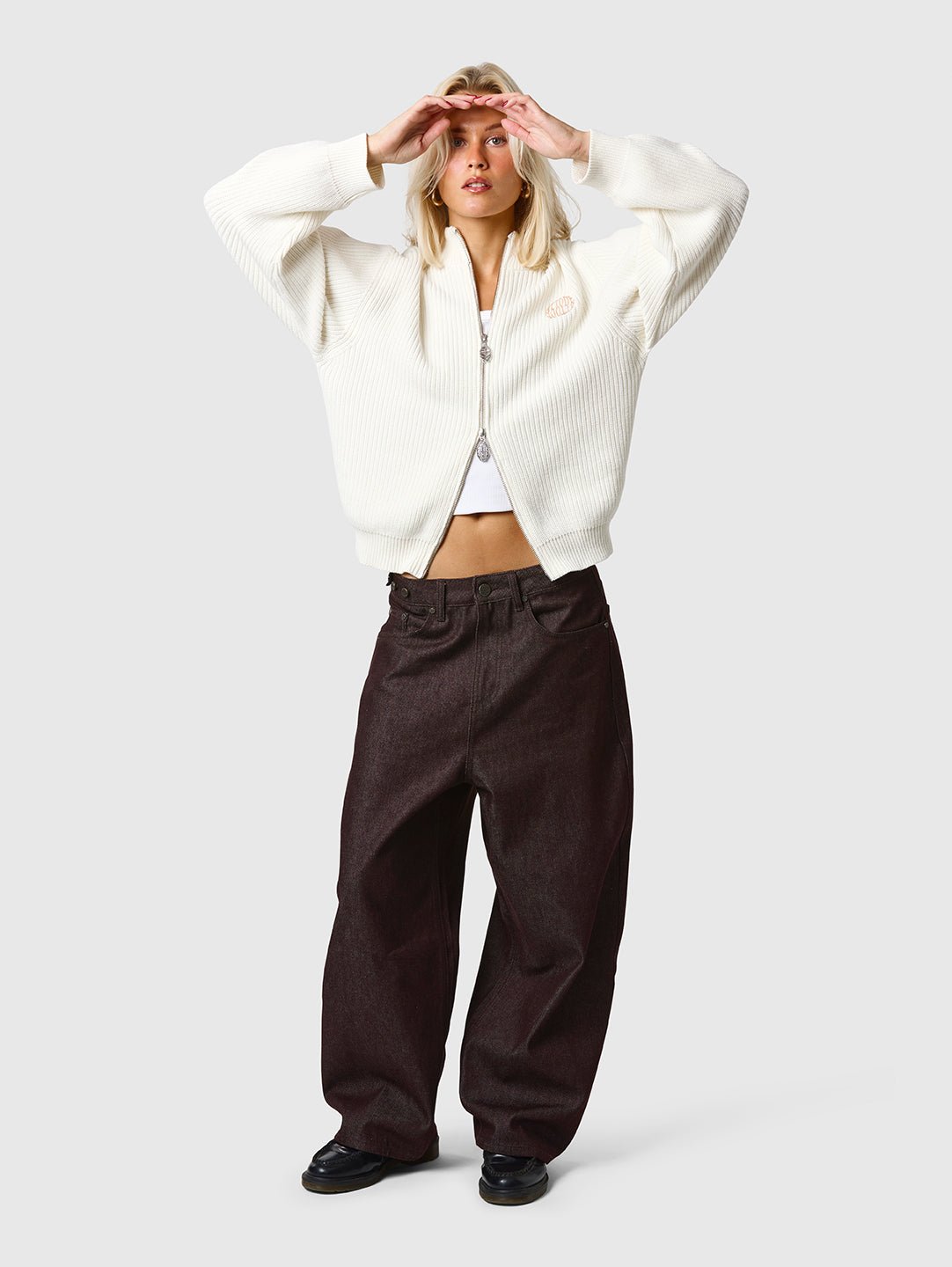 Zip Knit Bone White - ATTODE