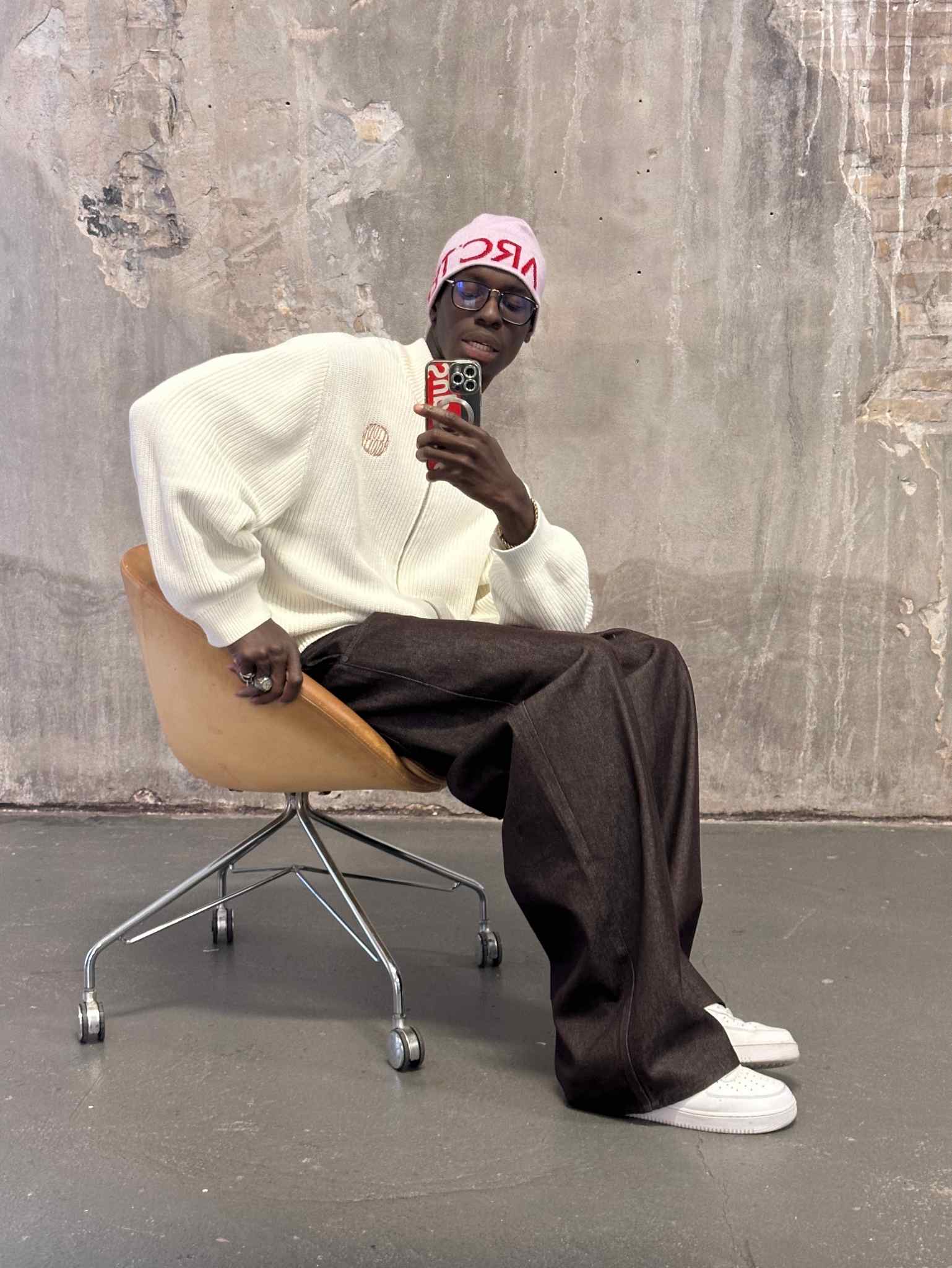 Zip Knit Bone White - ATTODE