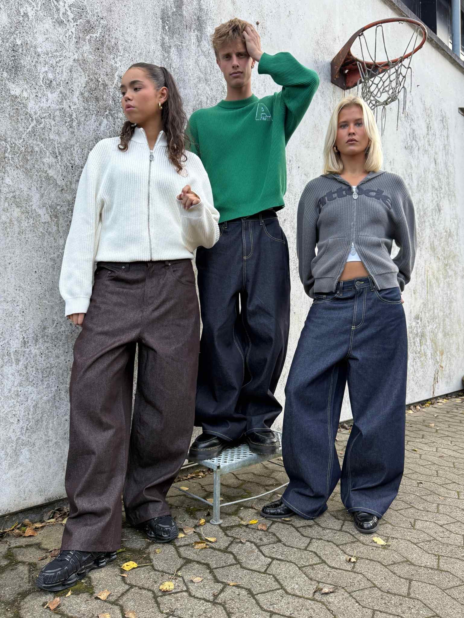 Zip Knit Bone White - ATTODE