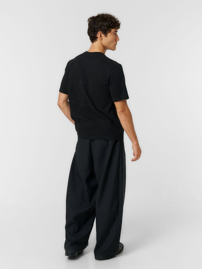 Plain Fitted T-shirt Black