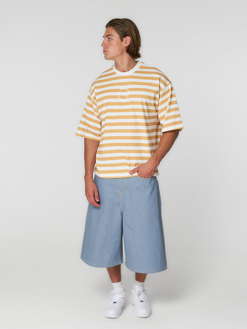Raw Denim Shorts Light Blue