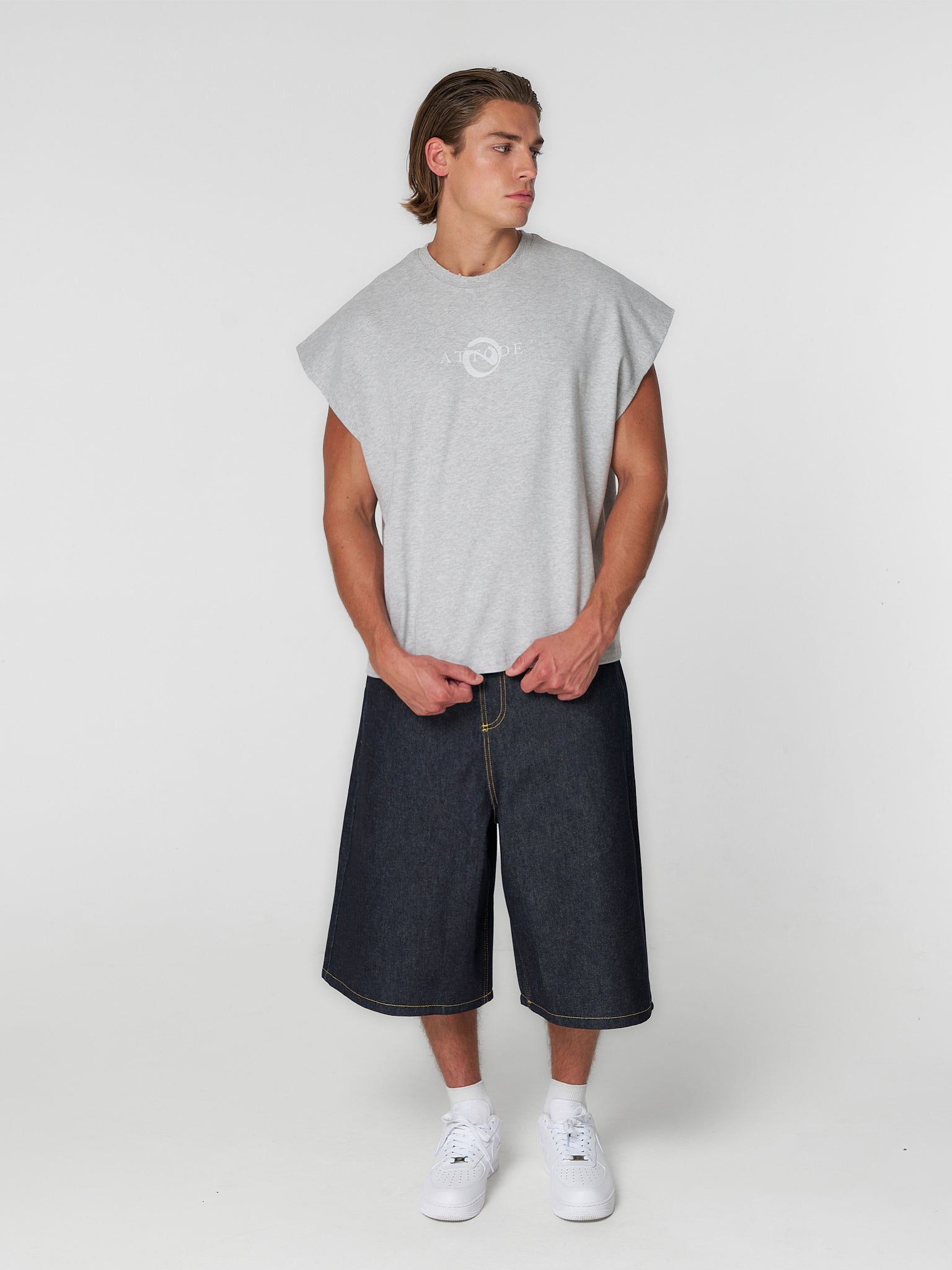Cut Off T-Shirt Grey Marl
