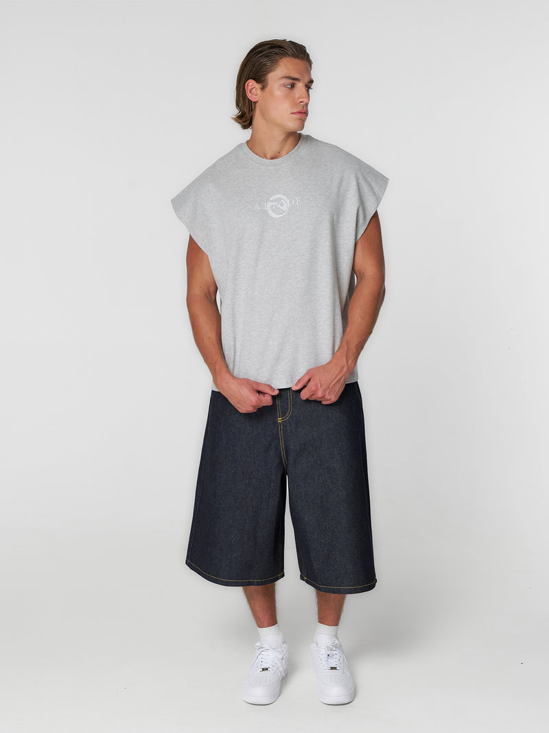 Cut Off T-Shirt Grey Marl