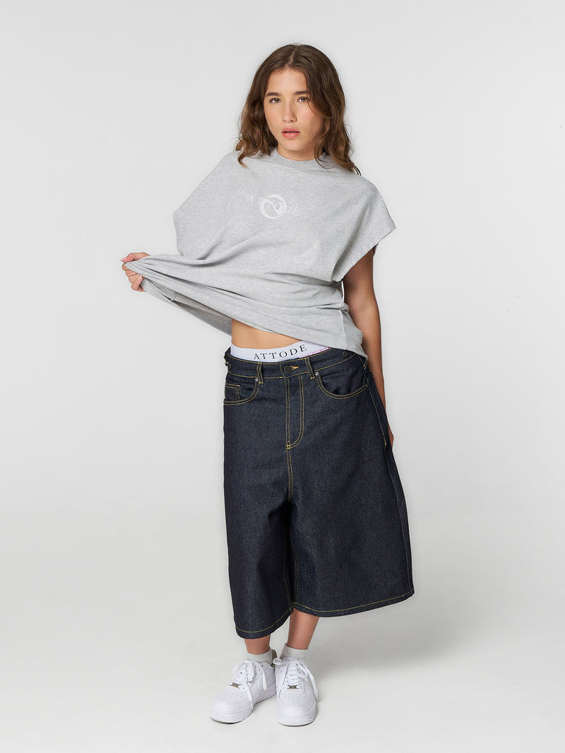 Raw Denim Shorts Navy