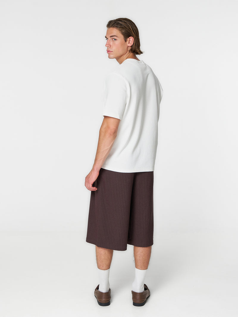 Waffle Henley S/S White