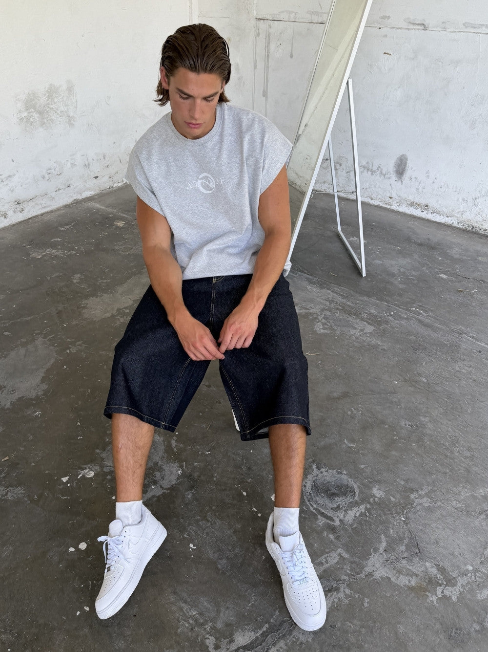 Raw Denim Shorts Navy