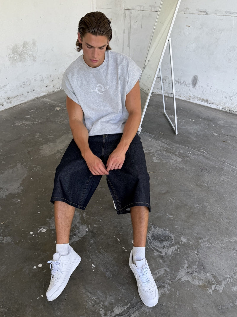 Raw Denim Shorts Navy