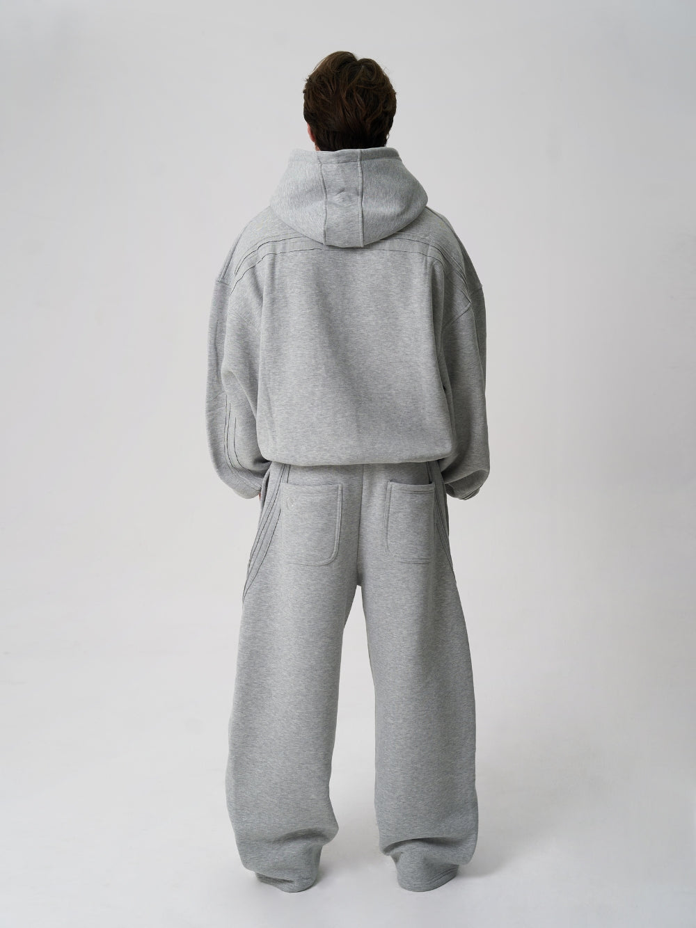 Rail Hoodie Grey Marl