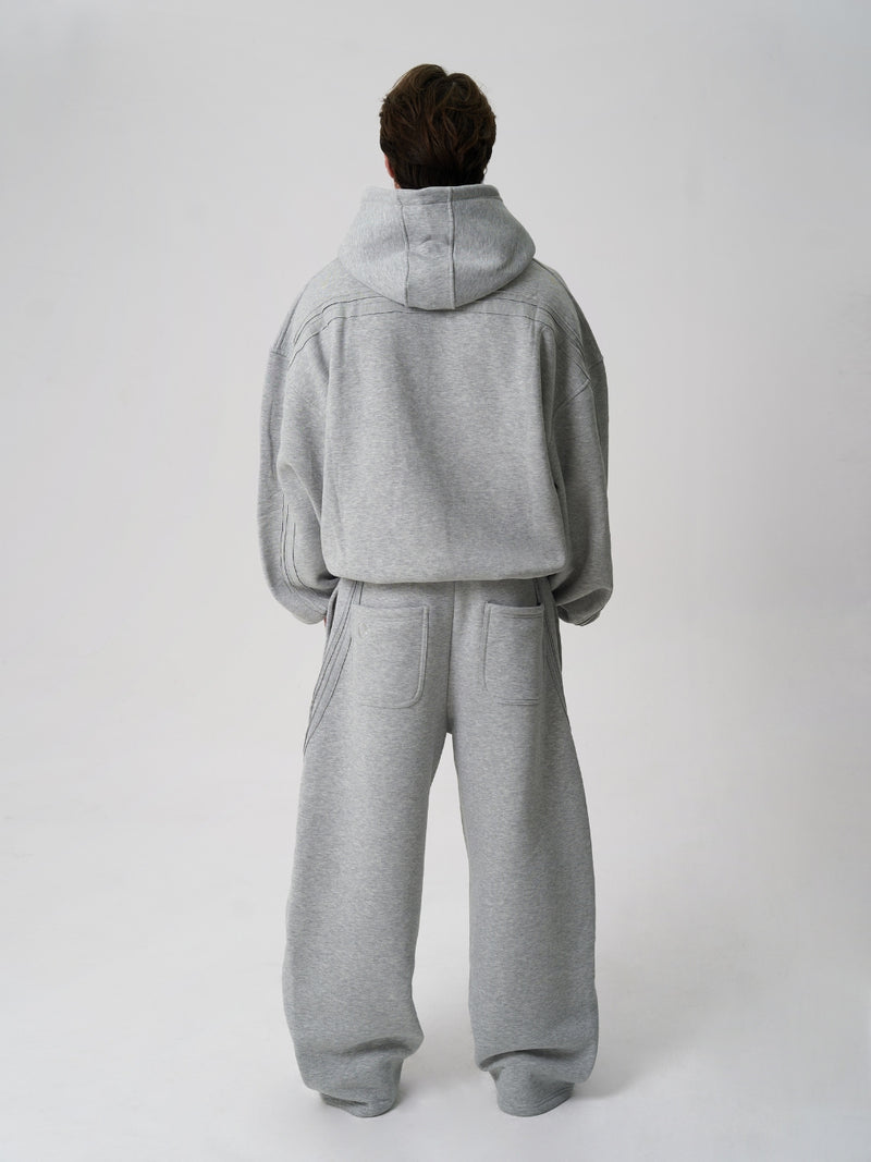 Rail Hoodie Grey Marl