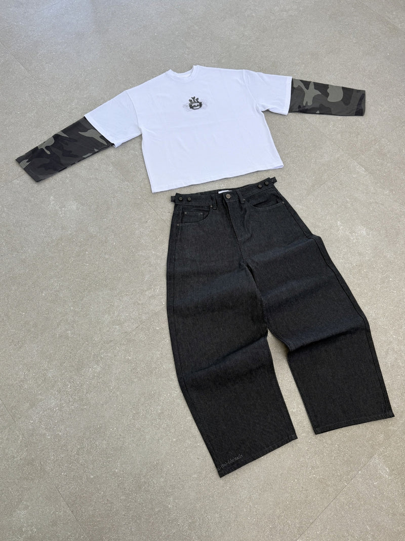 Raw Denim Jeans Grey