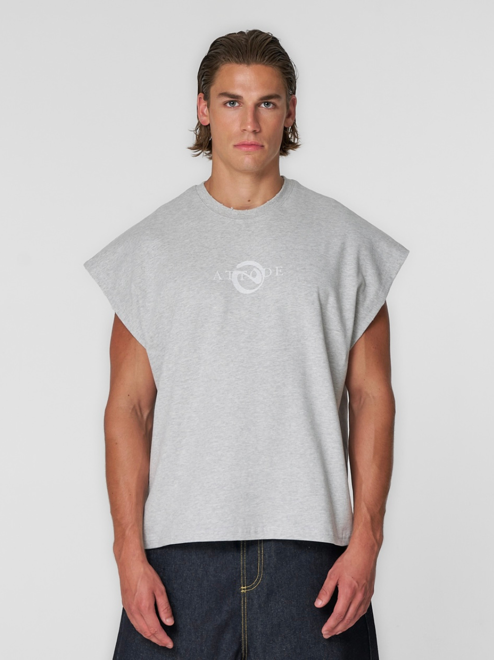 Cut Off T-Shirt Grey Marl