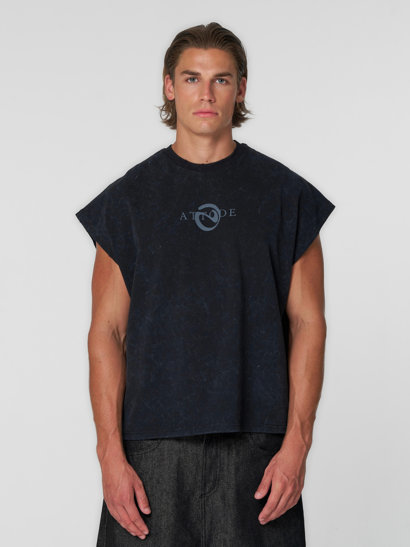 Cut Off T-Shirt Washed Black