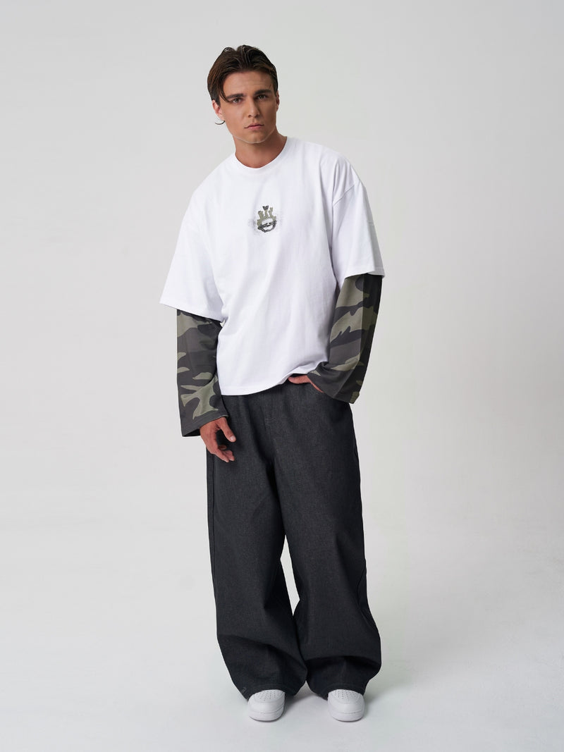 Raw Denim Jeans Grey