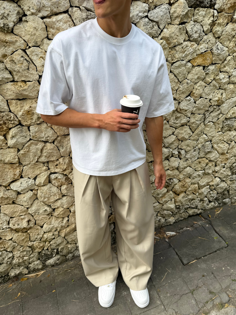 Plain Boxy T-shirt White