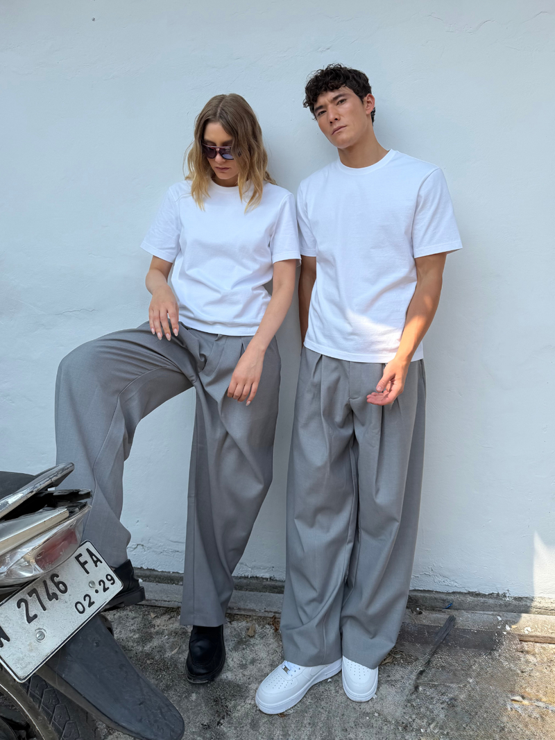 Plain Fitted T-shirt White