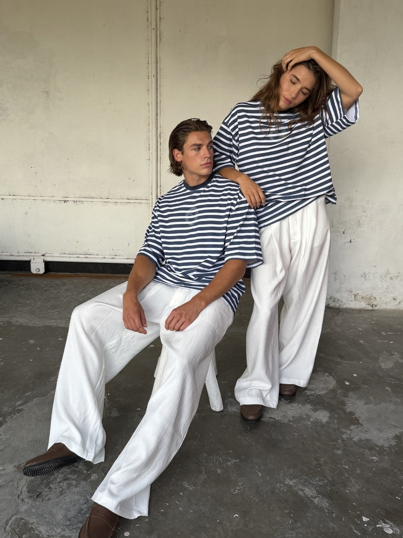 Striped T-Shirt Navy/White