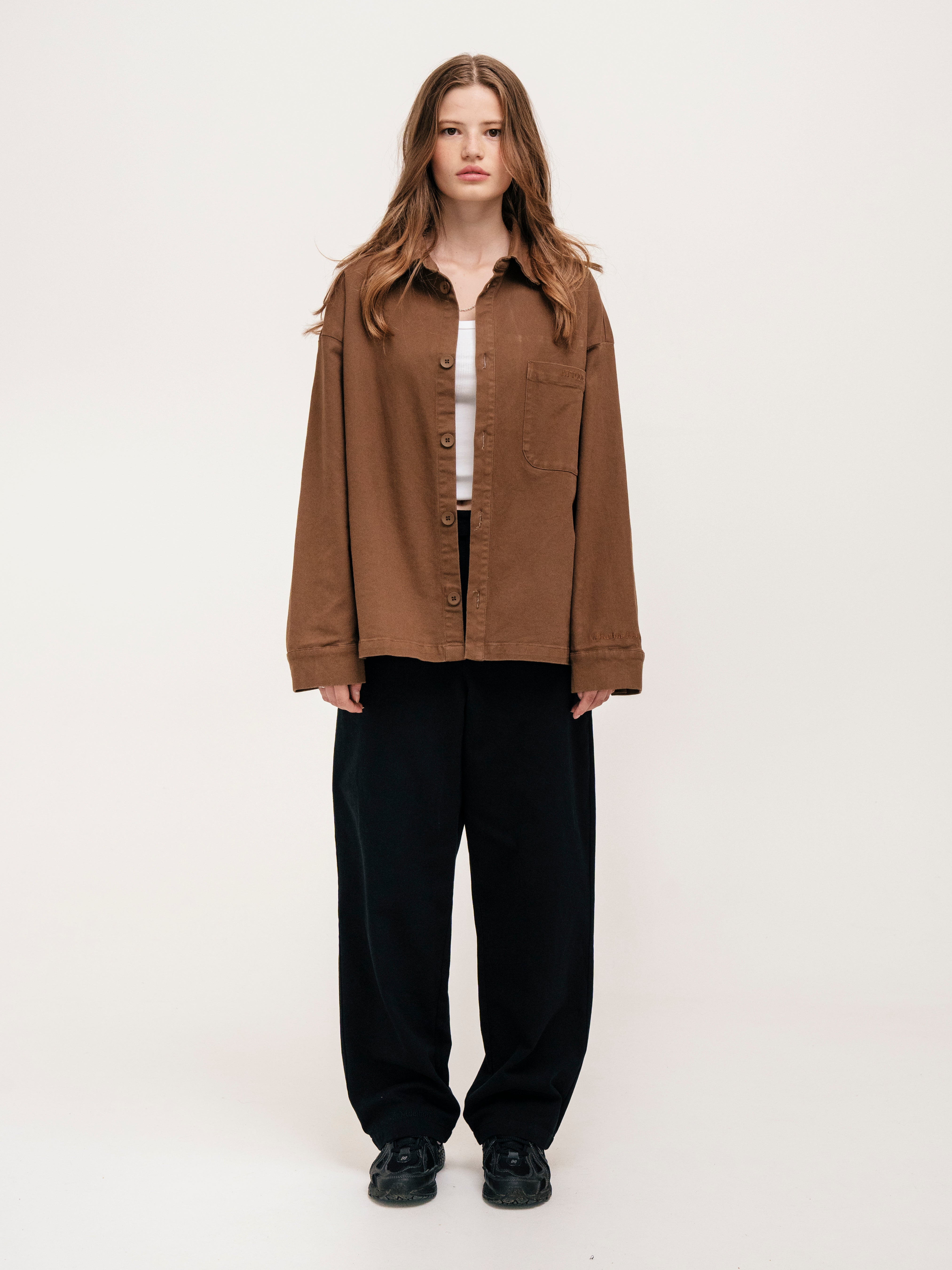 BOXY OVERSHIRT BROWN - ATTODE